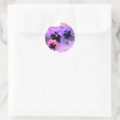 Sticker Rond Pansies aquarelles (Sac)