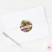 Sticker Rond PANSY BEAUTY Penser à vous (Enveloppe)