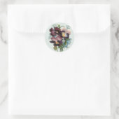 Sticker Rond Pansy Bouquet (Sac)