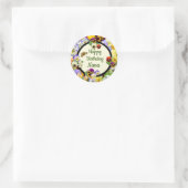 Sticker Rond Pansy Design Anniversaire pour Nana (Sac)