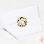 Sticker Rond Pansy Design pense à vous (Enveloppe)
