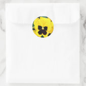 Sticker Rond Pansy jaune (Sac)