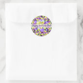 Sticker Rond Pansy personnalisé parfait (Sac)