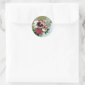 Sticker Rond Pansy Tussie-Mussie (Sac)