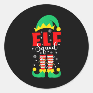 Sticker Rond Pantalon de Noël assorti pour famille de lutins dr