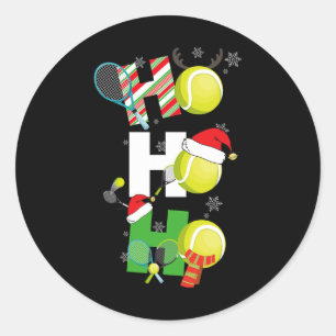 Sticker Rond Pantalon de pyjama de tennis de Noël amusant Joueu