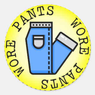 Sticker Rond Pantalon en métal (Adulte Mérite Badge)