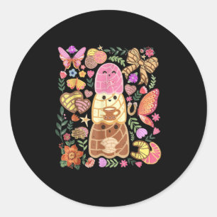 Sticker Rond Pantasmas Ghost Pan Dulce Halloween Concha mexicai