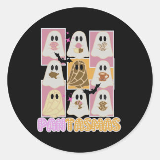 Sticker Rond Pantasmas Pan Dulce Ghost Espagnol Mexicain Hallow