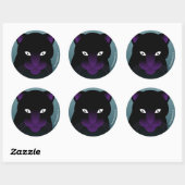 STICKER ROND PANTHER (Feuille)