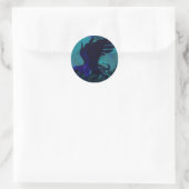 Sticker Rond Panthère noire ailée (Sac)