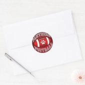 Sticker Rond Panthers Football rouge et blanc (Enveloppe)