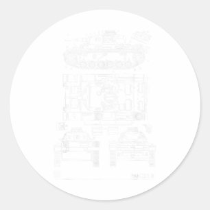 Sticker Rond Panzer de char allemand 3 2ème guerre mondiale vin