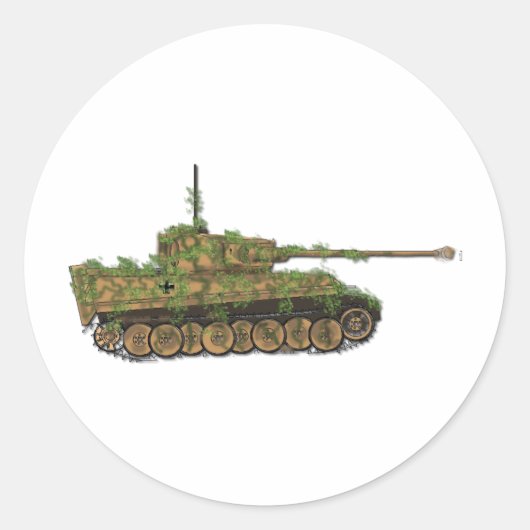 Sticker Rond Panzer VI Tiger89 (Devant)