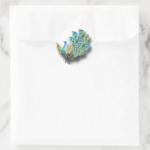 Sticker Rond Paon dansant (Sac)