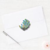 Sticker Rond Paon dansant (Enveloppe)