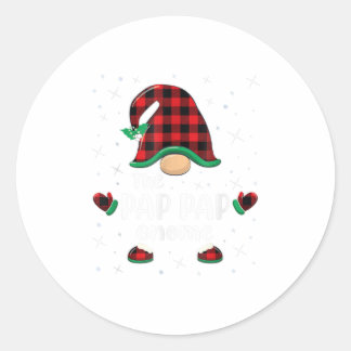 Sticker Rond Pap Pap Gnomo Buffalo Plaid Correspondant Ch