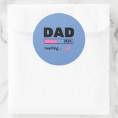 Sticker Rond papa 2024 chargement c'est une fille bébé Grossess (Sac)
