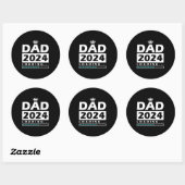 Sticker Rond Papa 2024 Chargement de papa (Feuille)