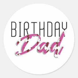 Sticker Rond papa anniversaire