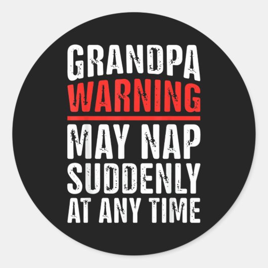 Sticker Rond Papa Art For Grandpa From Grandkids Father's Day P (Devant)