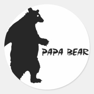 Sticker Rond Papa Bear