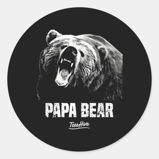 Sticker Rond Papa Bear Papa (Devant)