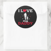 Sticker Rond Papa Cadeau / Papa Cadeau / J'aime Mon papa Chemis (Sac)