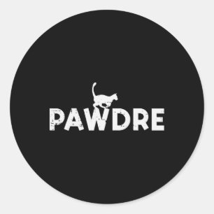 Sticker Rond Papa Chat Drôle Poil Papa Fête Des Pères Animal Pa