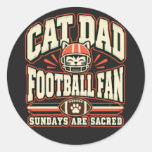 Papa Chat Fan de Football Graphique Crème Orange R
