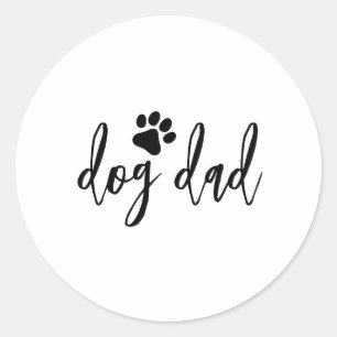 Sticker Rond Papa chien
