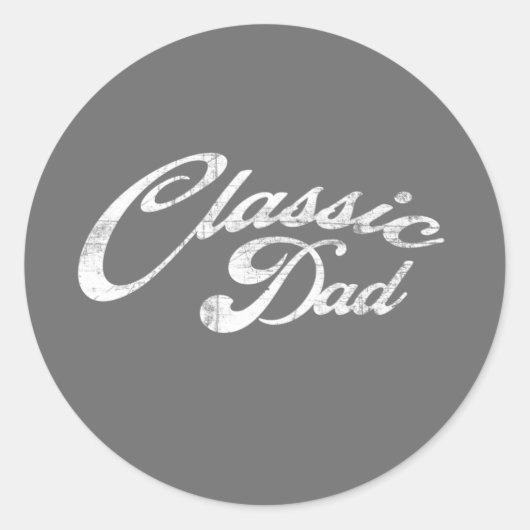 Sticker Rond Papa classique (Devant)