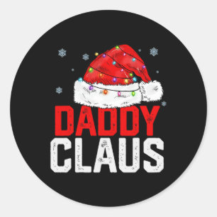 Sticker Rond Papa Claus Funny Famille de Noël Correspondant Gra