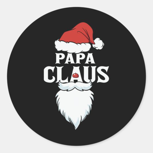 Sticker Rond Papa Claus Père Noël Noël (Devant)