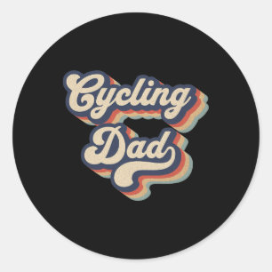 Sticker Rond Papa cycliste à vélo cycliste Papa hommes _1