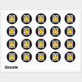 Sticker Rond Papa de baseball rétro (Feuille)