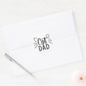 Sticker Rond Papa de chat (Enveloppe)