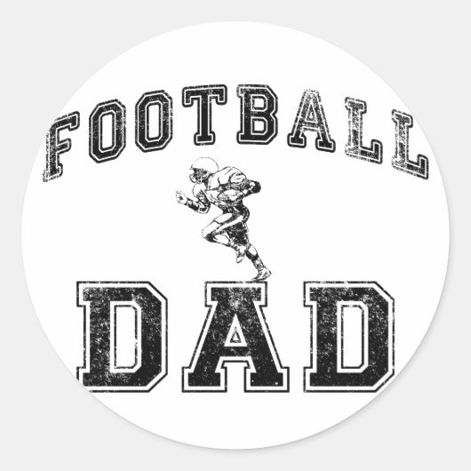 Sticker Rond Papa de football (Devant)