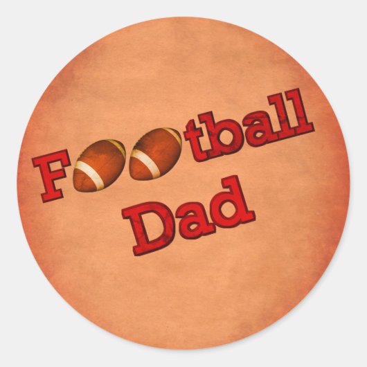 Sticker Rond Papa de football (Devant)