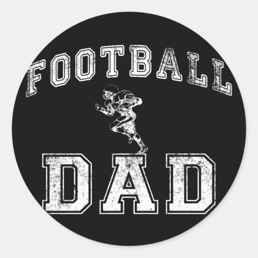 Sticker Rond Papa de football (Devant)