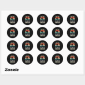 Sticker Rond Papa de ski (Feuille)