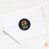 Sticker Rond Papa de ski (Enveloppe)