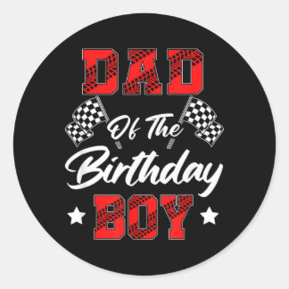 Sticker Rond Papa de voiture de course du garçon qui fête son a