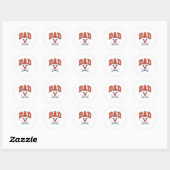 Sticker Rond Papa des Cavaliers de Virginie (Feuille)