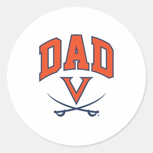 Sticker Rond Papa des Cavaliers de Virginie (Devant)