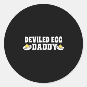 Sticker Rond Papa drôle d'œuf de Thanksgiving 