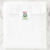 Sticker Rond Papa du garçon d'anniversaire Help Ive Created Mon (Sac)