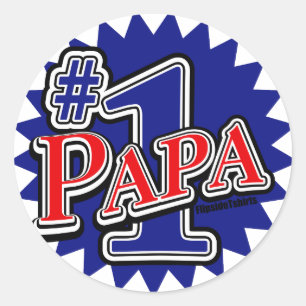 Sticker Rond Papa du numéro 1
