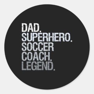 Sticker Rond Papa entraîneur de foot