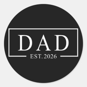 Sticker Rond Papa Est 2026